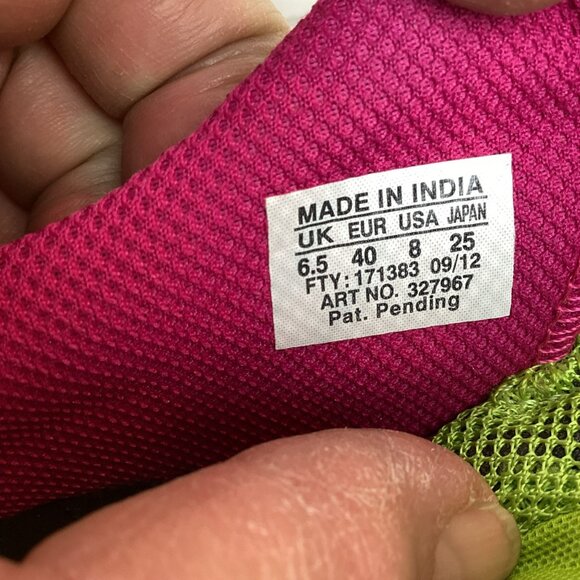 Salomon XR Mission 1 Womens 8 OrthoLite Trail Running Shoes Lime Green - Picture 11 of 11